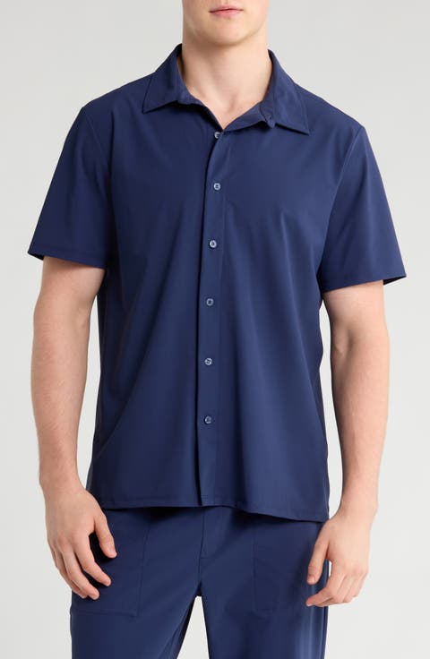 Warm Daily Traveler Short Sleeve Button-Up Shirt