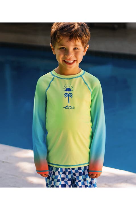 Boys Long Sleeve UPF 50 Sun Protection Rash Guard