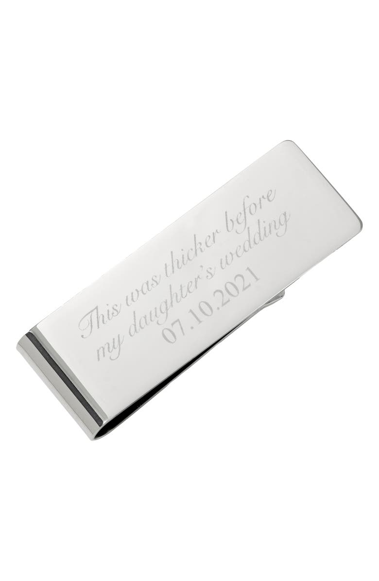 Cufflinks, Inc. Father of the Bride Money Clip, Main, color, Silver