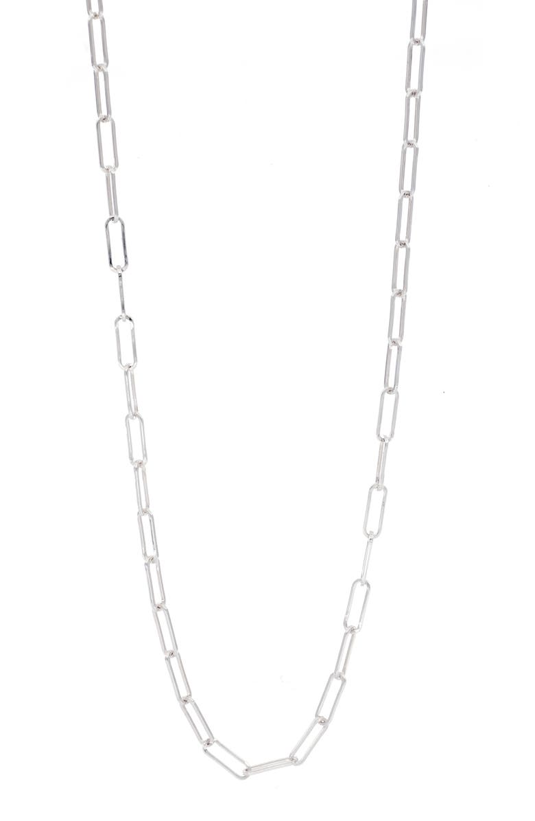 Bony Levy Ofira 14K Gold Paper Clip Chain Necklace, Main, color, 14K White Gold