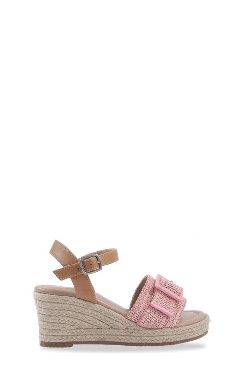 Shop Sam Edelman Kids' Lucia Espadrille Ankle Strap Platform Wedge Sandal In Pink