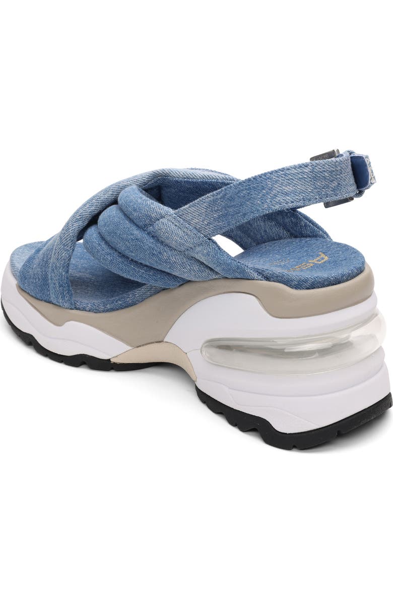 Ash Delia Slingback Denim Wedge Sandal, Alternate, color, Dark Blue