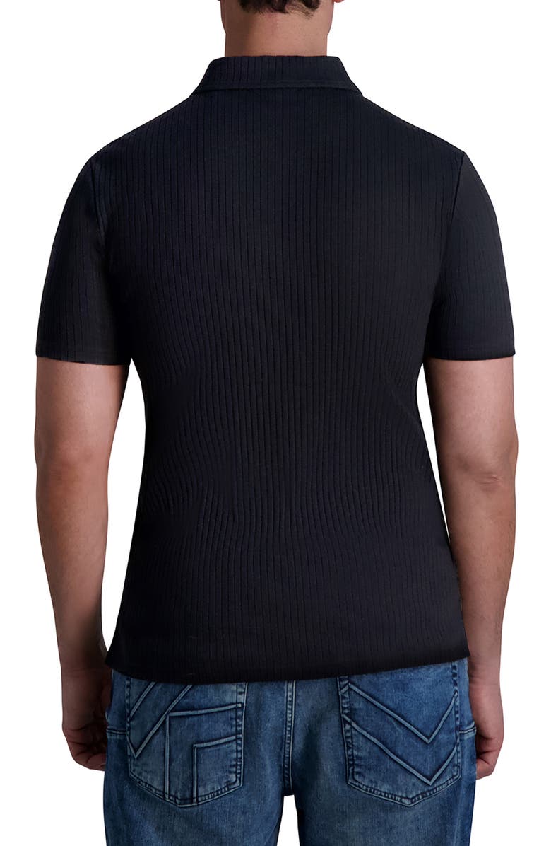 KARL LAGERFELD PARIS Rib Knit Polo, Alternate, color,