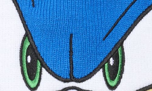 Uspa Accessories Kids' 3d Applique Sonic The Hedgehog® Beanie & Mittens Set In Blue