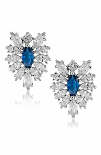 Marquise CZ Cluster Drop Earrings