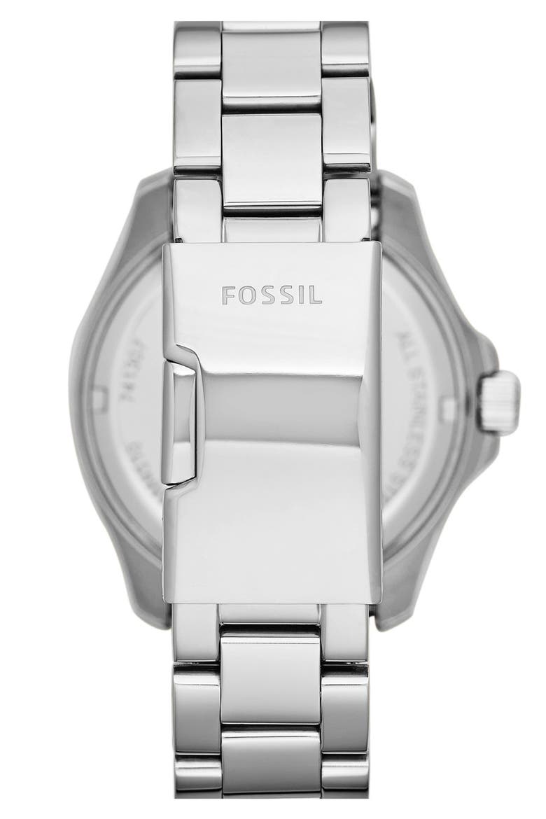 'Cecile' Multifunction Bracelet Watch, 40mm, Alternate, color, SILVER