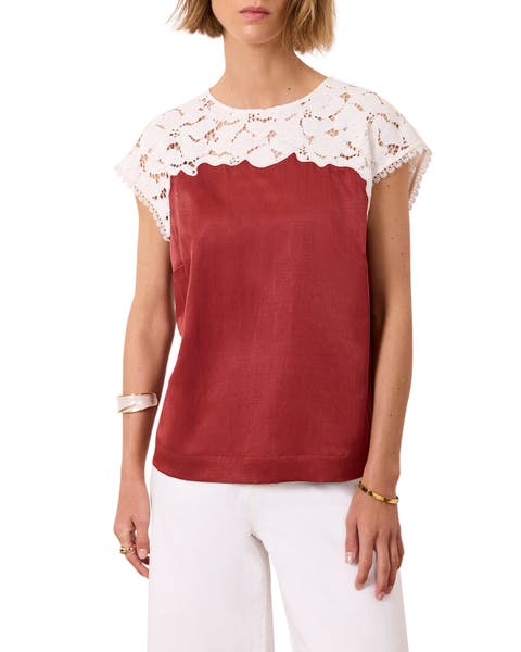 Satin Lace Top