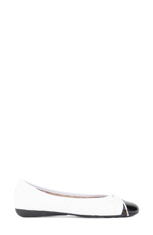 Paul Mayer Cap Toe Quilted Ballet Flat