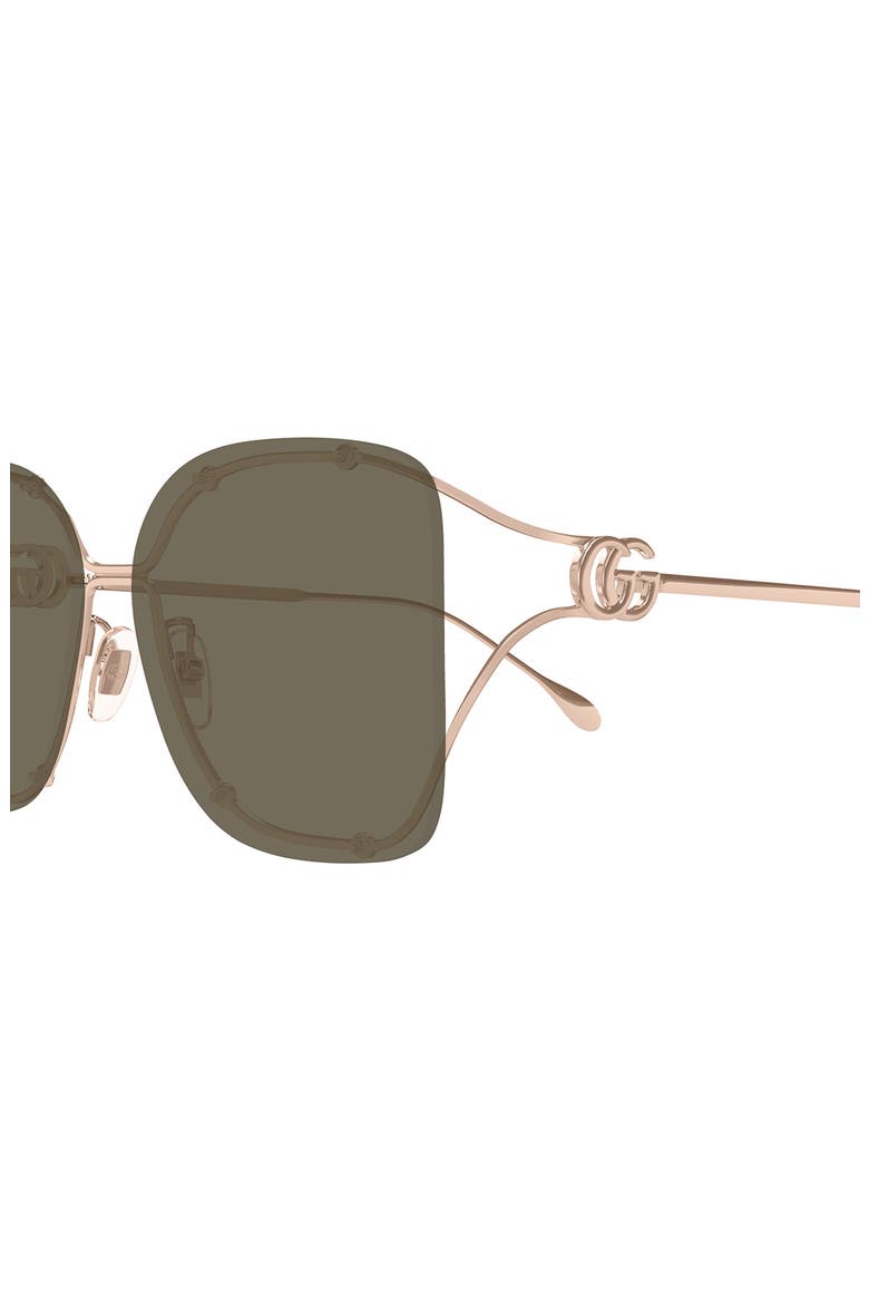 60mm Square Sunglasses, Alternate, color, GOLD