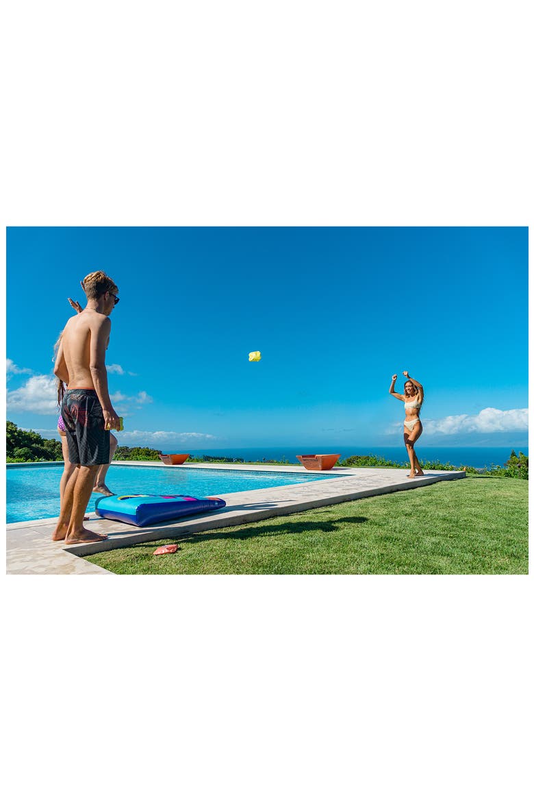 Inflatable Cornhole Game, Alternate, color, BLUE/CORAL