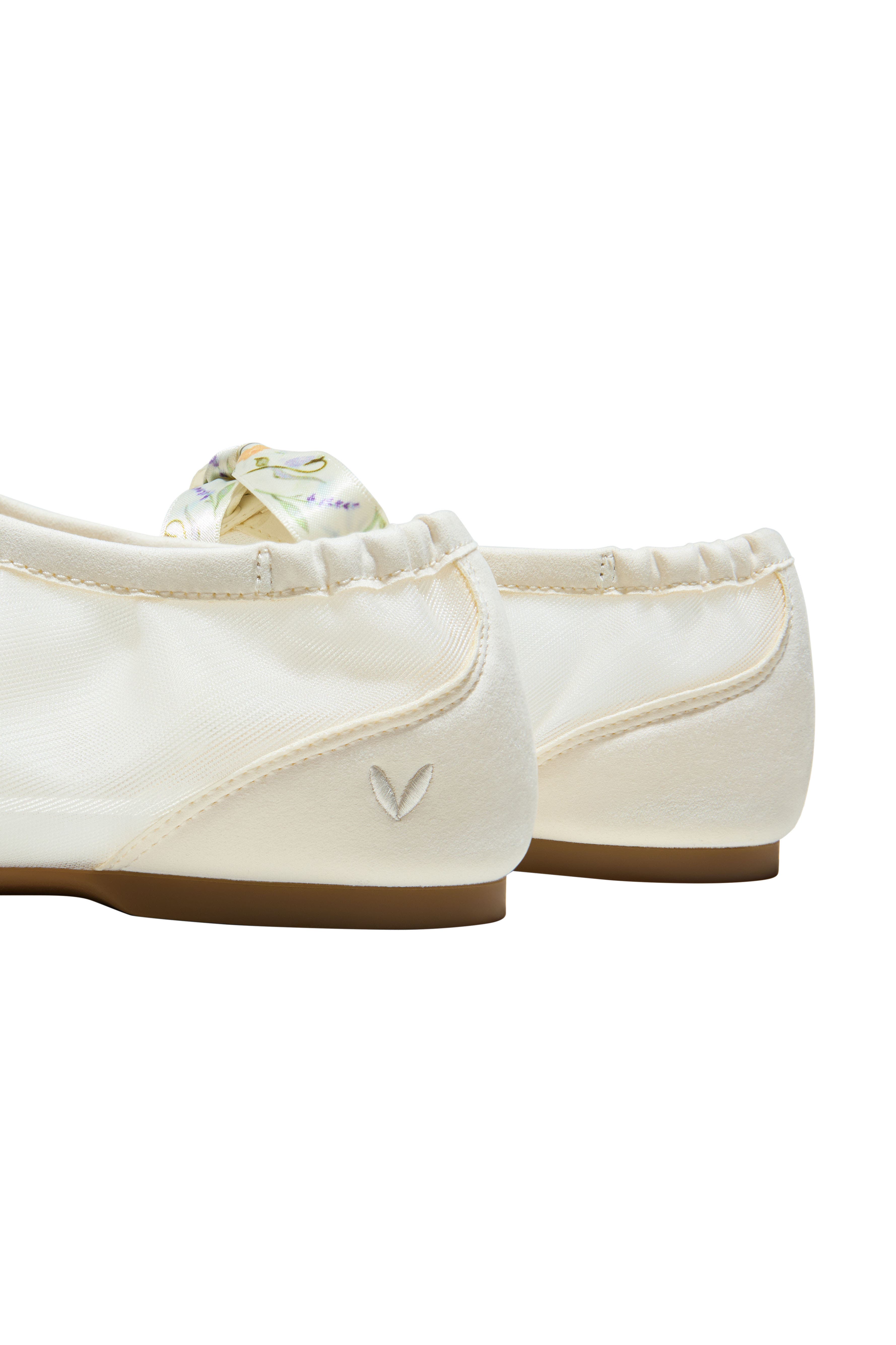 Ciara Square-Toe Organza Sneakerinas, Alternate, color, CREAM-FRENCH FLORAL EMB