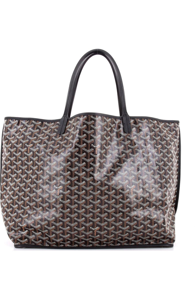 Pre-Owned Goyard Anjou Reversible Tote Coated Canvas GM, Main, color, Black