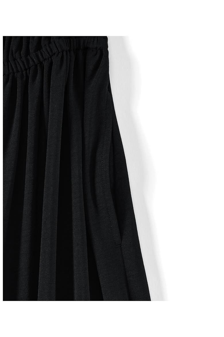 Sleeveless Poplin Smocked Midi Dress, Alternate, color, Black