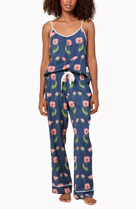 Rhinestone Flower Pant Set