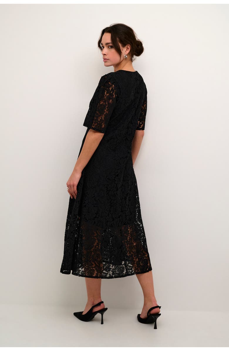 Kaffe Kanomi Lace V-Neck Midi Dress, Alternate, color, 