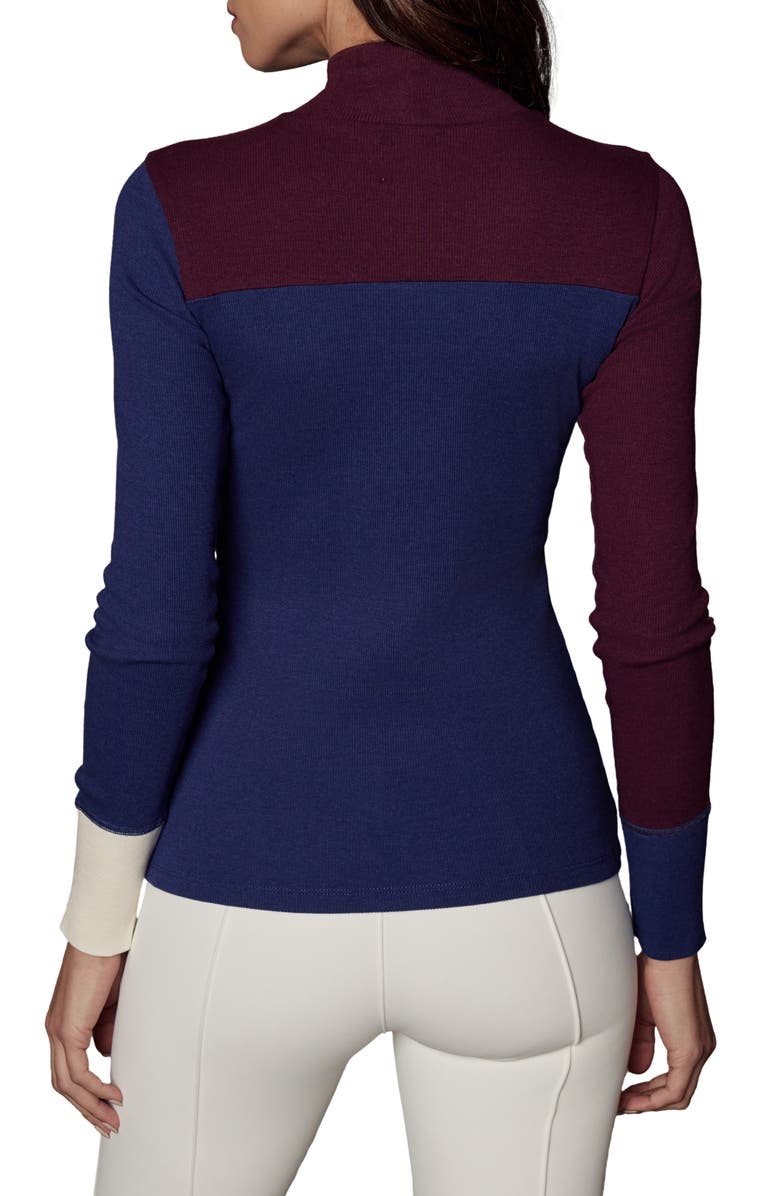 Alp N Rock Fallon Mock Neck Rib Top, Alternate, color, Deep Blue