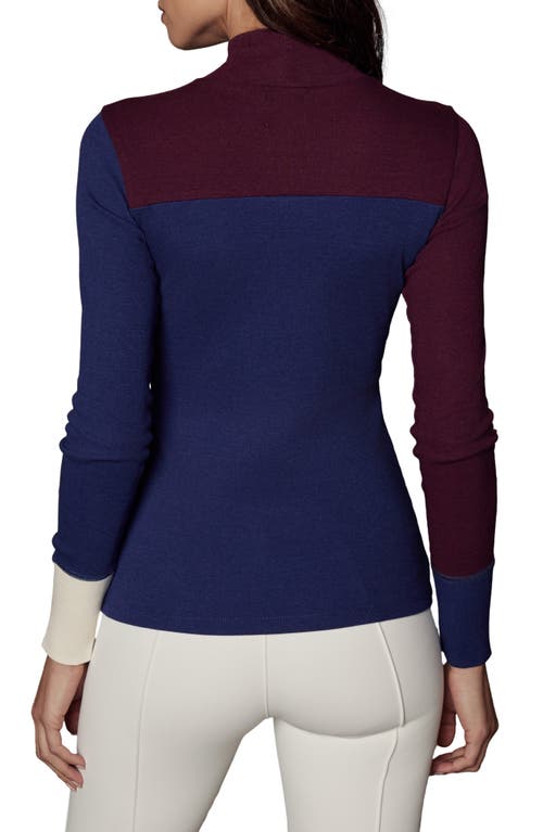 Alp N Rock Fallon Mock Neck Rib Top In Multi
