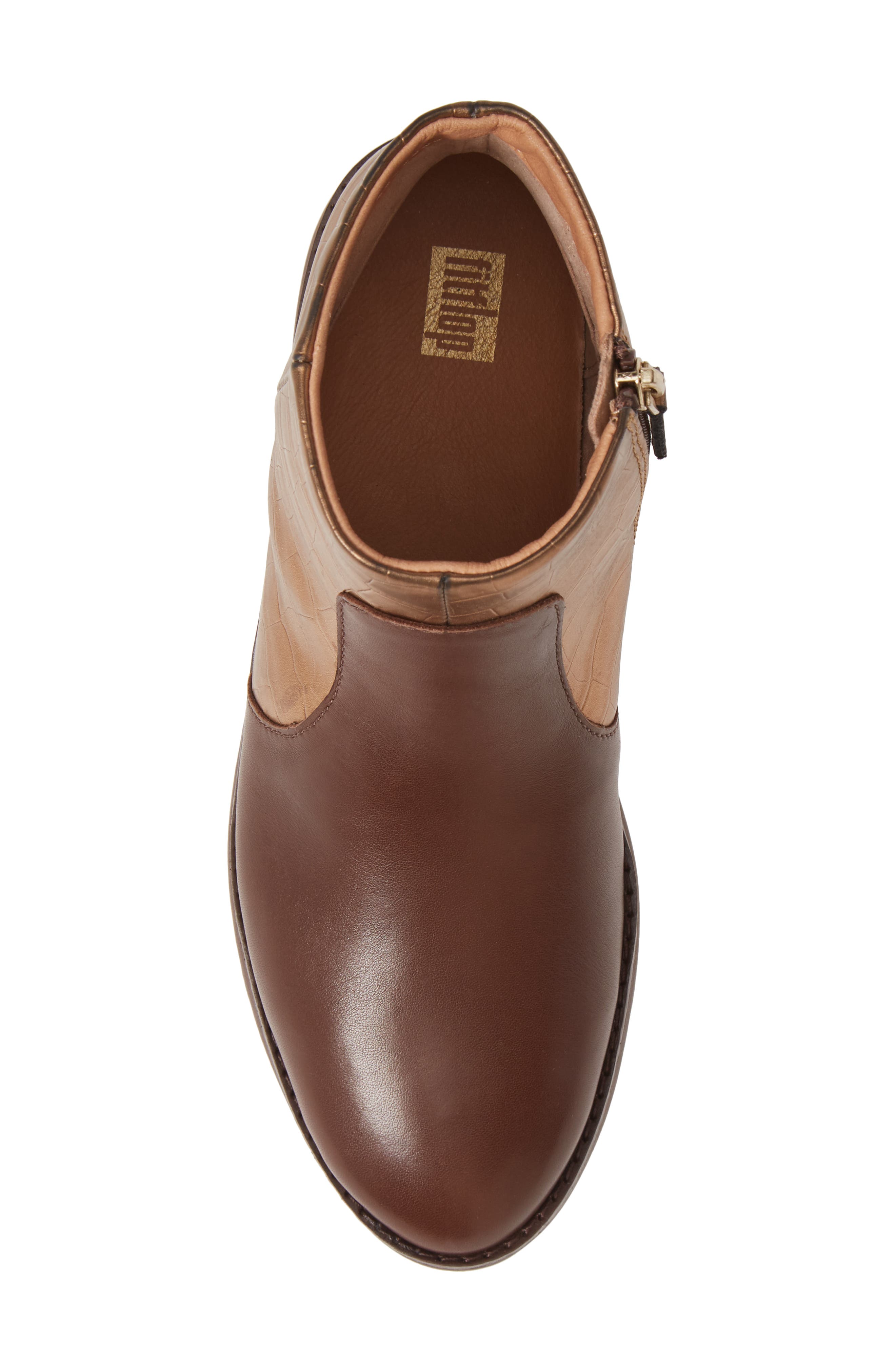 Mara Ankle Boot, Alternate, color, CHOCOLATE BROWN MIX LEATHER