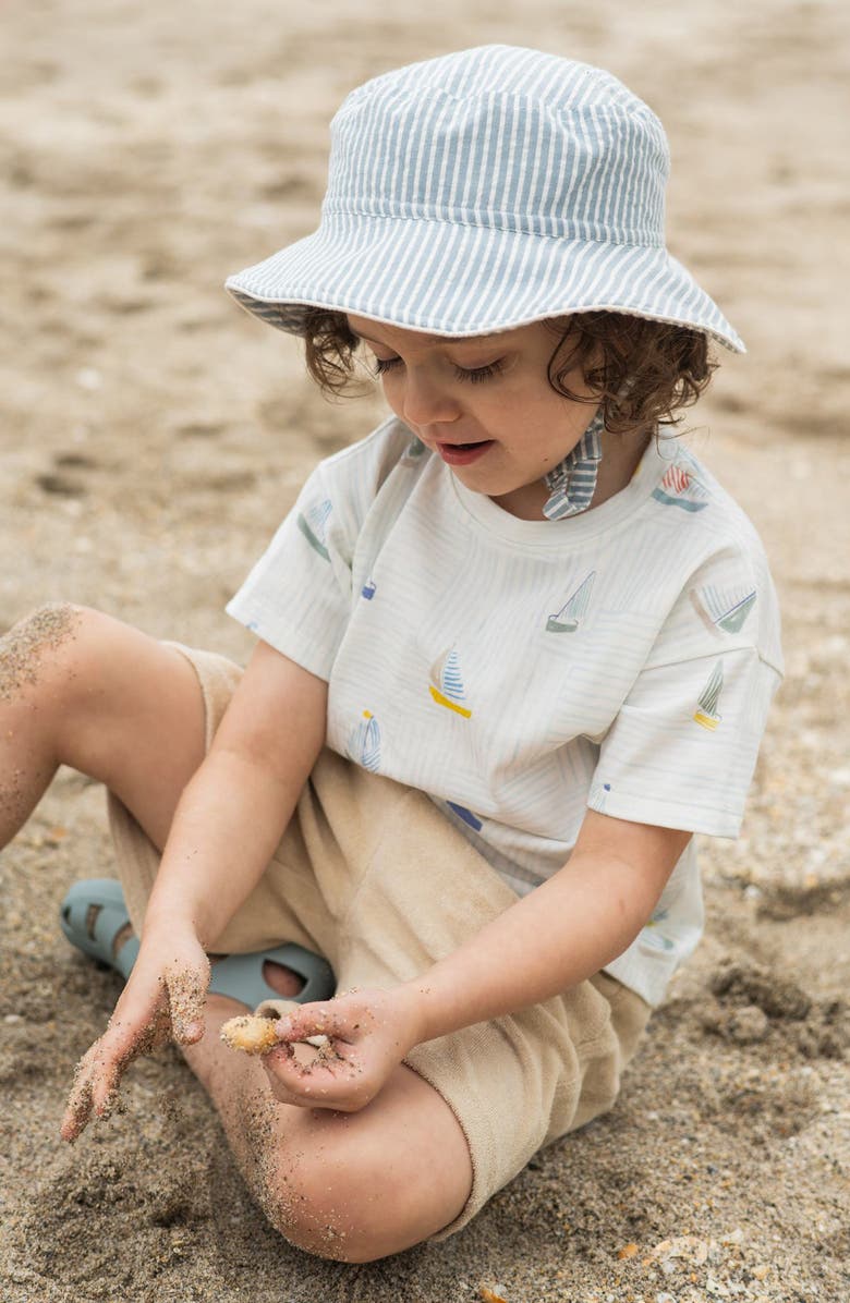 Pehr Kids' Drop Shoulder Organic Cotton T-Shirt, Alternate, color, Set Sail