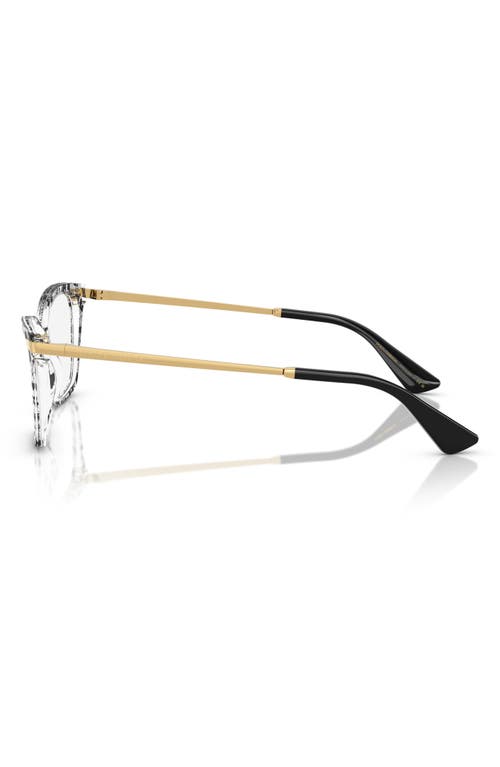 Dolce & Gabbana Dolce&gabbana 56mm Rectangular Optical Glasses In Black Lace