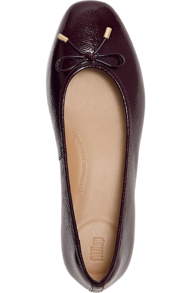 FitFlop Delicato Bow Pat Lea Ballet, Alternate, color, Cherry