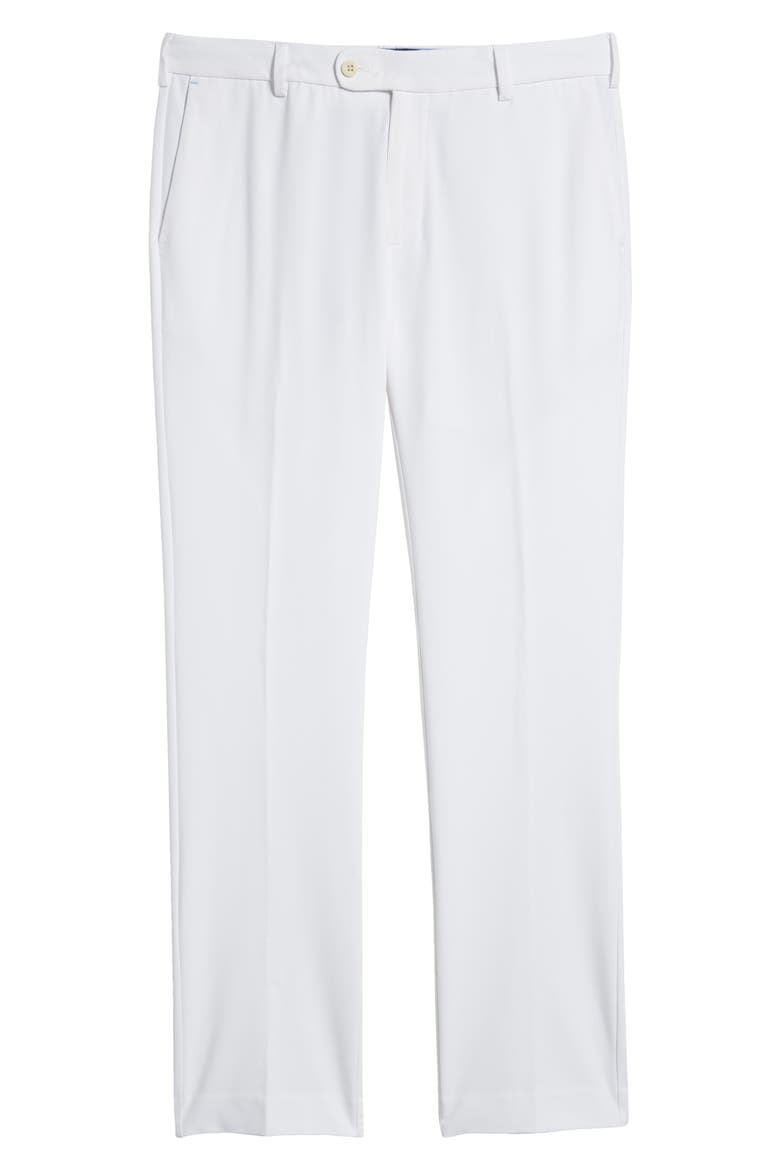 Crown Crafted Surge Performance Flat Front Trousers, Alternate, color, WHITE