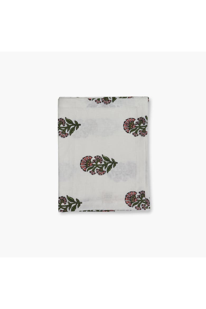 Begum Linen Hand-Printed Runner, Main, color, Pink