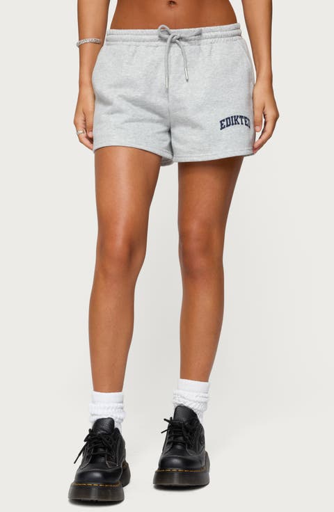 Off Duty Cotton Blend Graphic Sweat Shorts