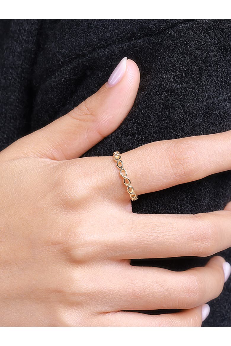 Infinity Ring in 14K Gold, Alternate, color, Yellow Gold