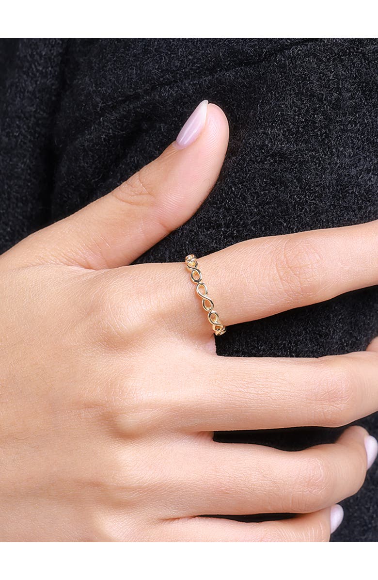 DEVATA Infinity Ring in 14K Gold, Alternate, color, Yellow Gold