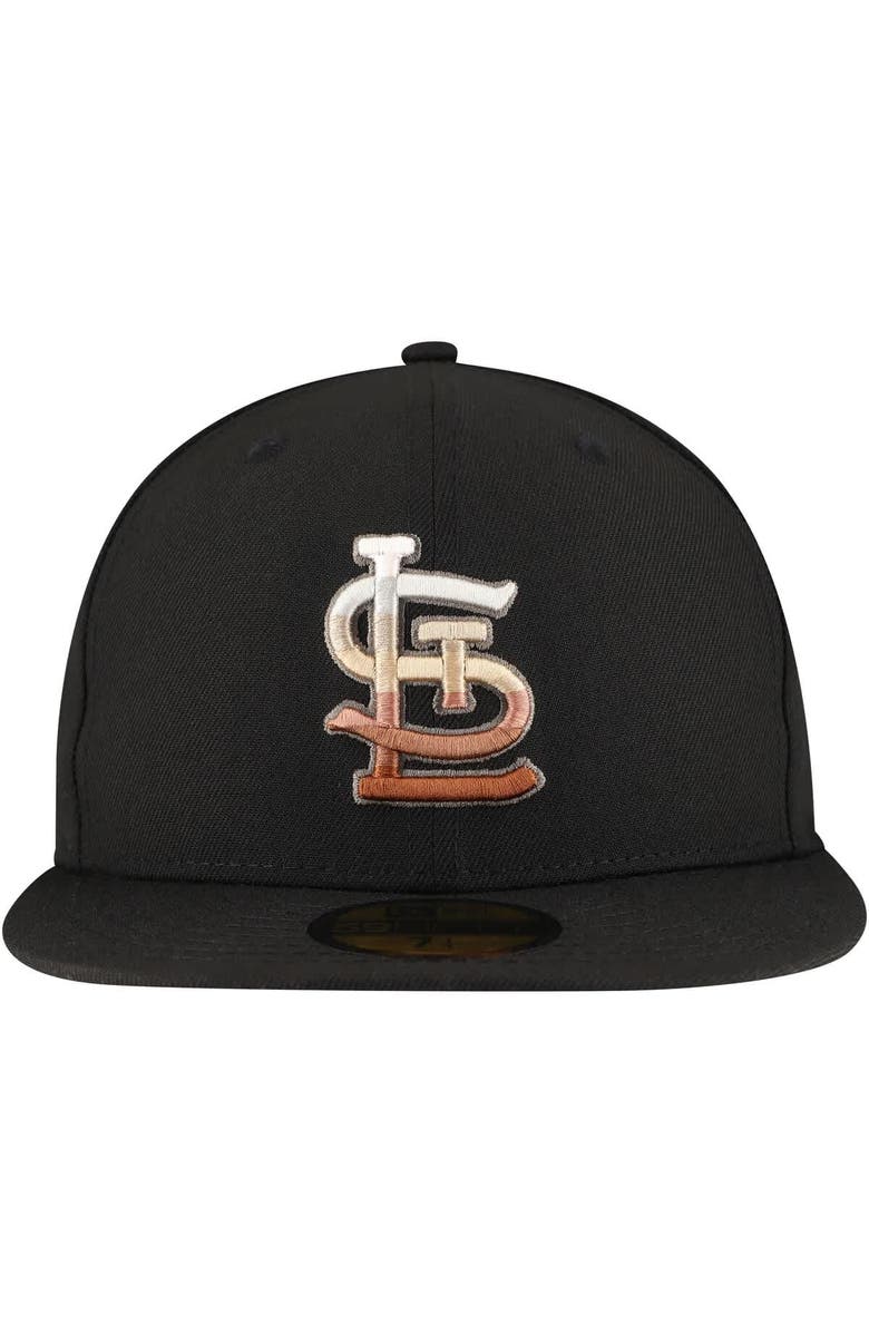 New Era Men's New Era Black St. Louis Cardinals Dune Gradient Side Patch 59FIFTY Fitted Hat, Alternate, color, 