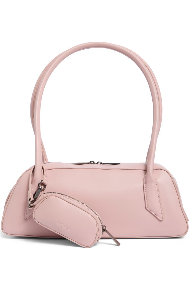 BCBG Faux Leather Shoulder Bag, Alternate, color, Pink