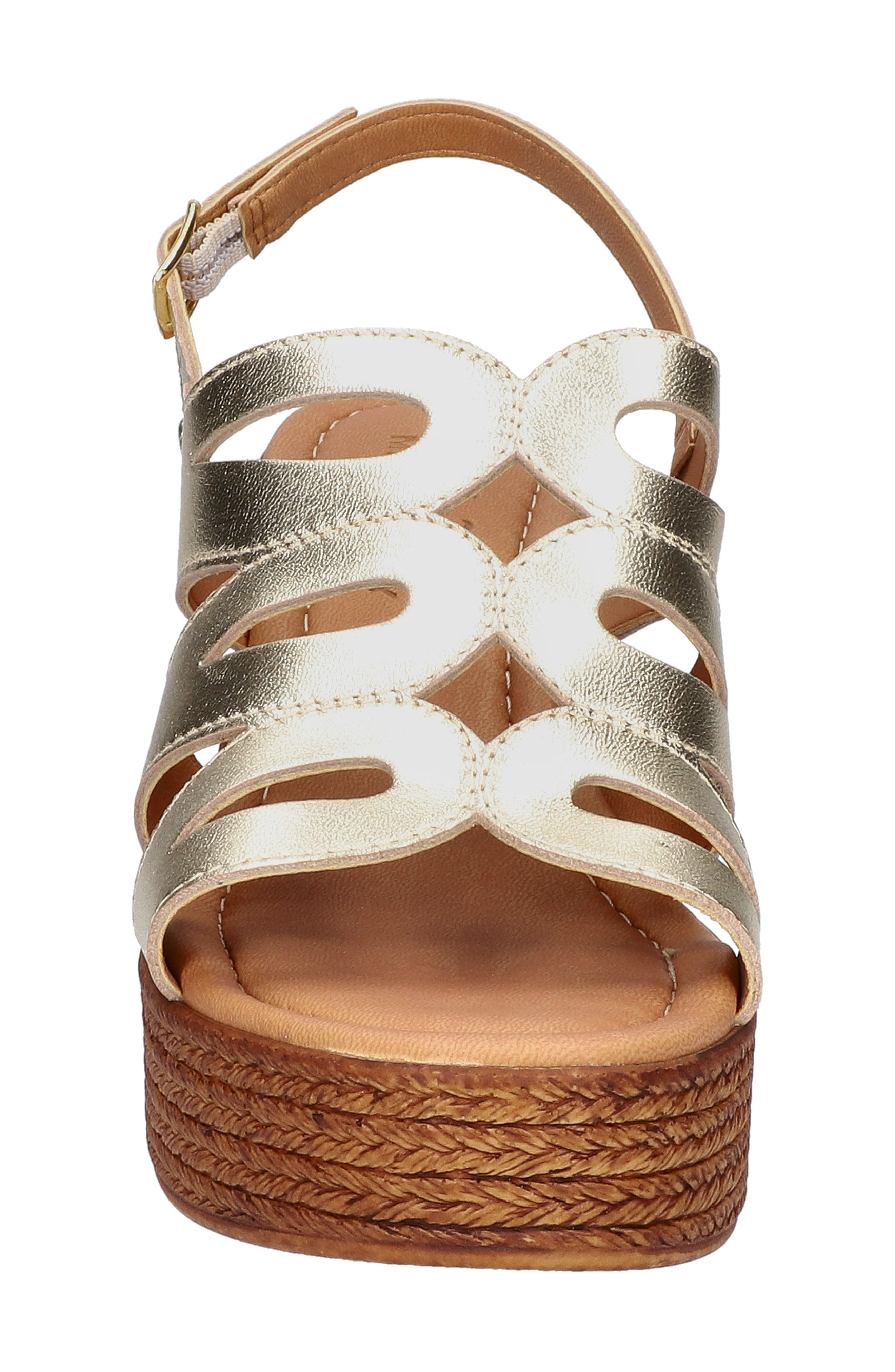 Bella Vita Strappy Platform Sandal, Alternate, color, Champagne Leather