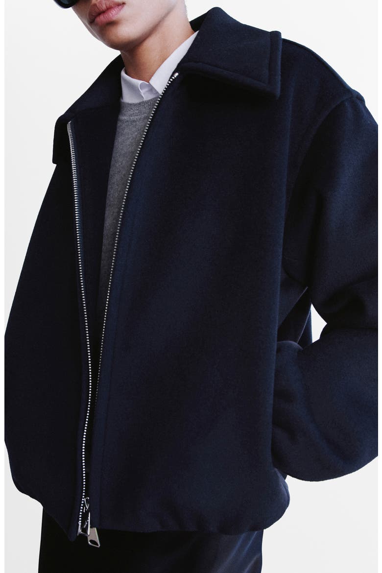 Wool Blend Jacket, Main, color, NAVY