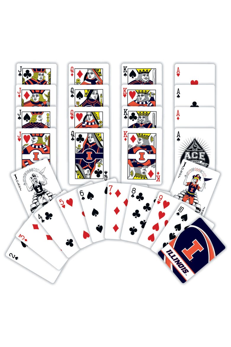 Illinois Fighting Illini Playing Cards, Alternate, color, Multicolor