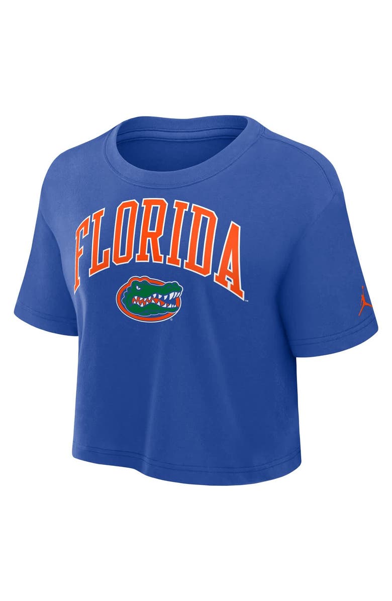 Jordan Brand Women's Jordan Brand Royal Florida Gators Athletic Prep Arch Cropped Performance T-Shirt, Alternate, color, 