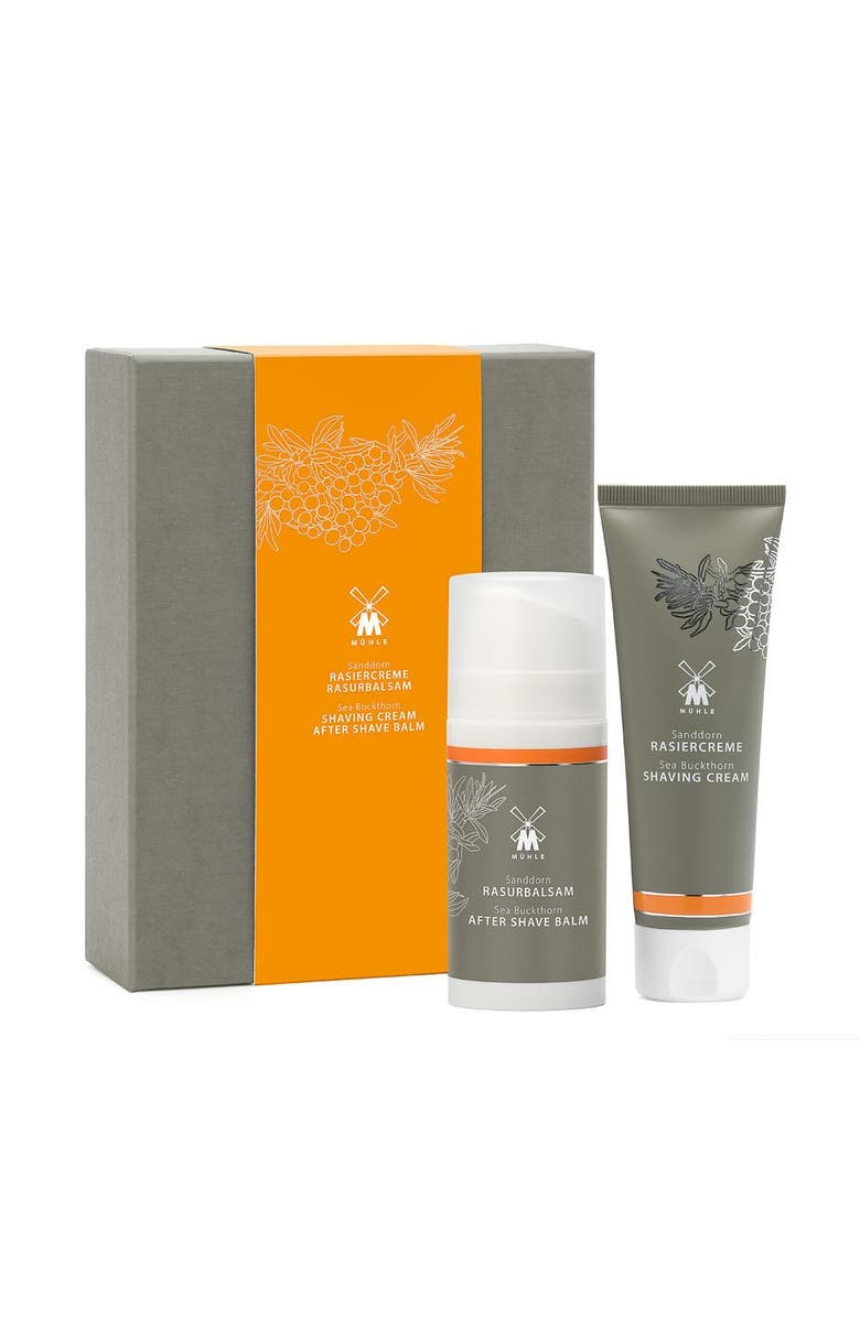MÜHLE Sea Buckthorn Shaving Cream & Aftershave Set, Main, color, 