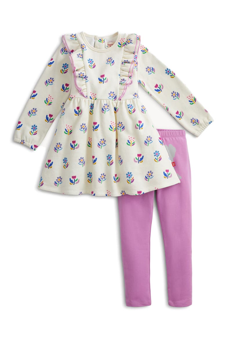 Kids' Floral Cotton 2-Piece Dress Set, Main, color, WHITE