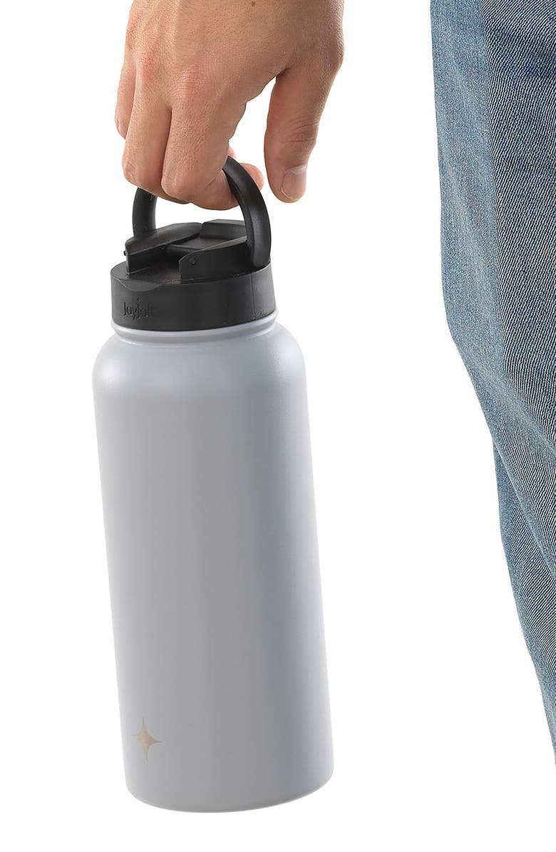 JoyJolt Stainless Steel Water Bottle - 32 oz., Alternate, color, Grey