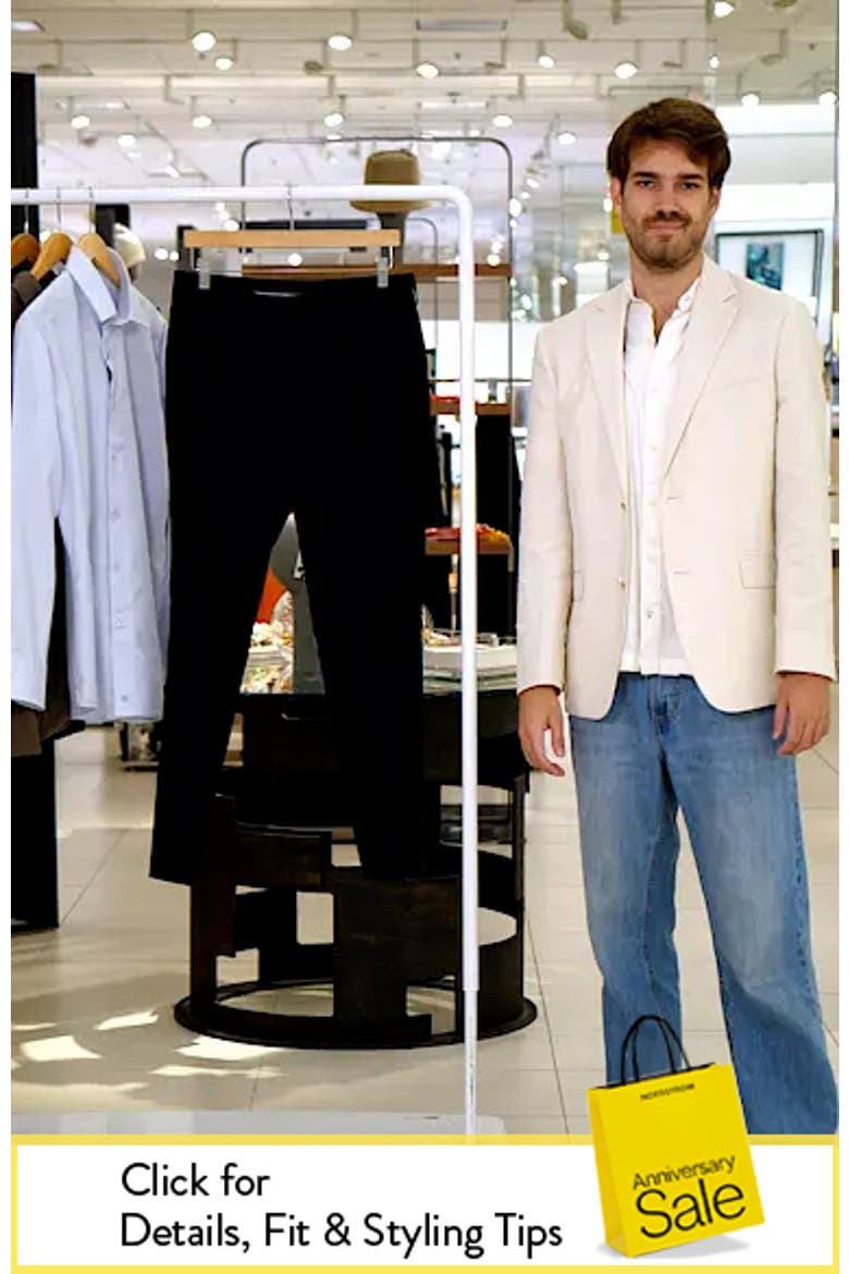 George Flat Front Wool Suit Pants video