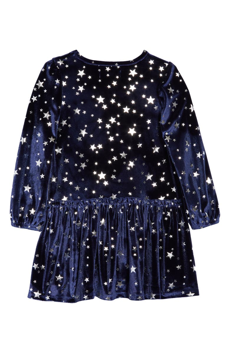 Tucker + Tate Kids' Ruffle Velvet Dress, Alternate, color, 