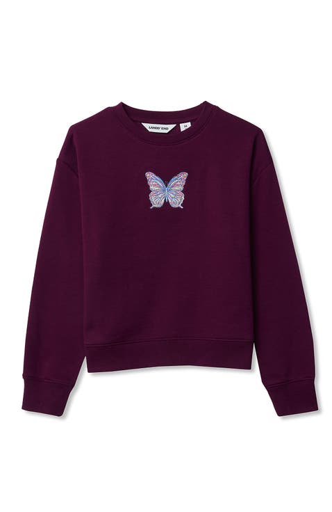Girls Crew Neck Embroidered Sweatshirt