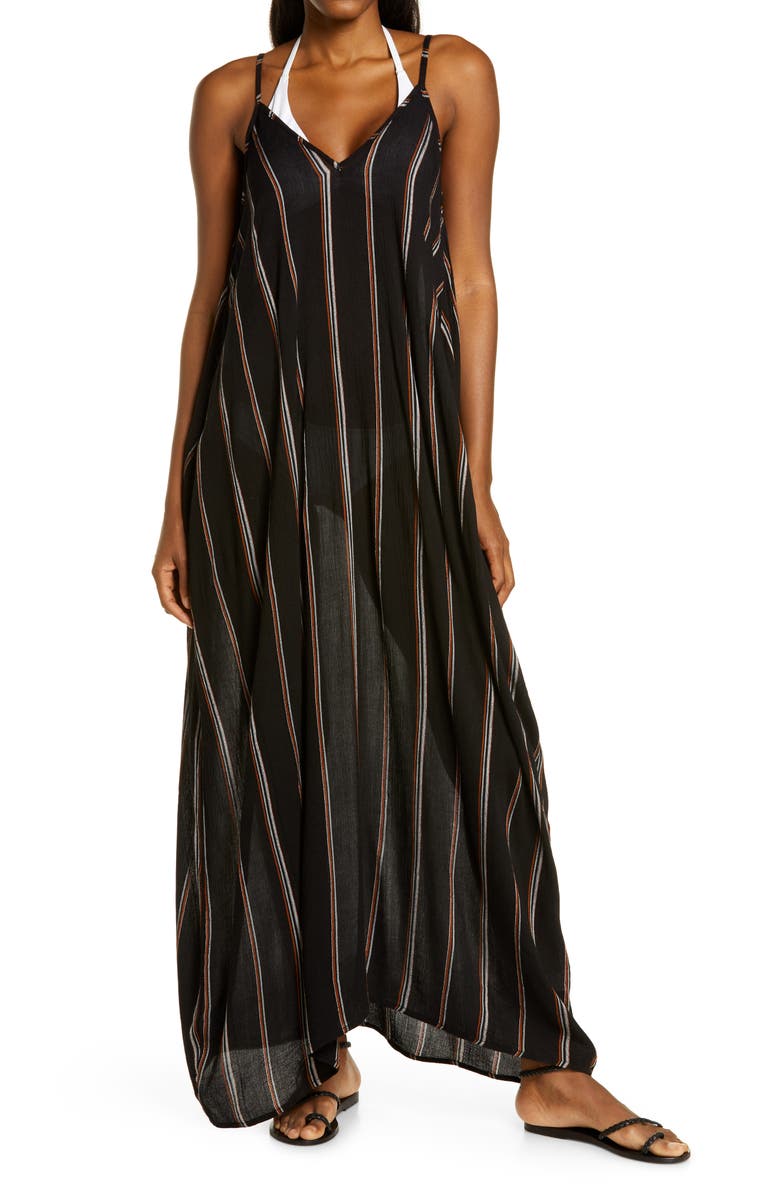 Elan Stripe Cover-Up Maxi Dress, Main, color, 