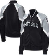 STARTER Women's Starter Black Chicago White Sox Touchdown Raglan Full-Zip Track Jacket