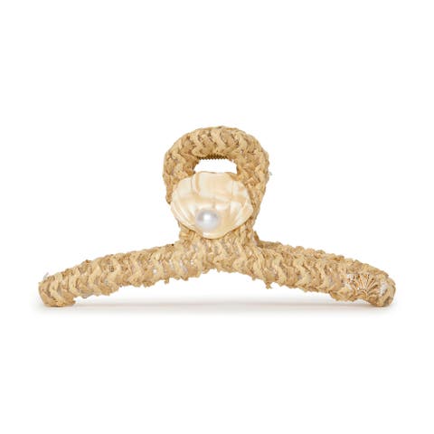 Raffia Shell Claw Clip