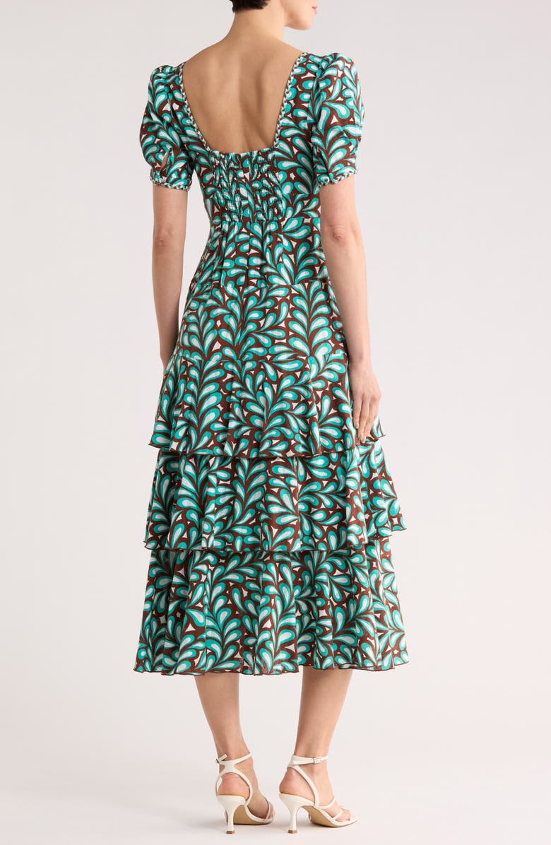 DVF Aire Tiered Midi Dress, Alternate, color, 