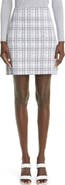 St. John Collection Pixelated Plaid Jacquard Miniskirt