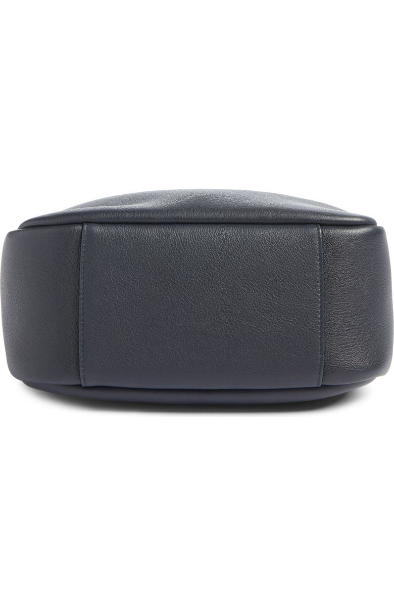 Saint Laurent Small Le 5 à 7 Leather Hobo, Alternate, color, Bleu Abysse