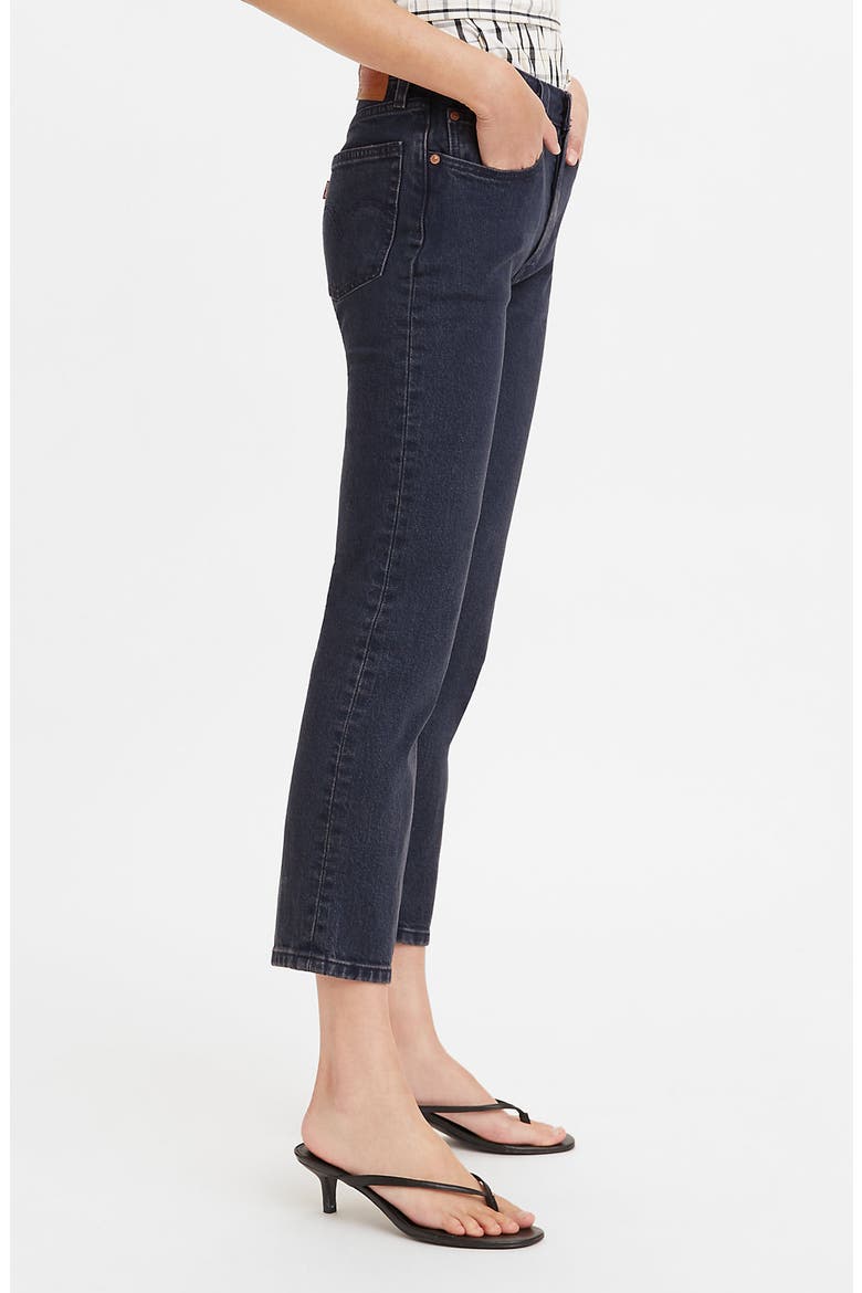 Levi’s® 501® High Waist Crop Straight Leg Jeans, Alternate, color, DEEP DARK