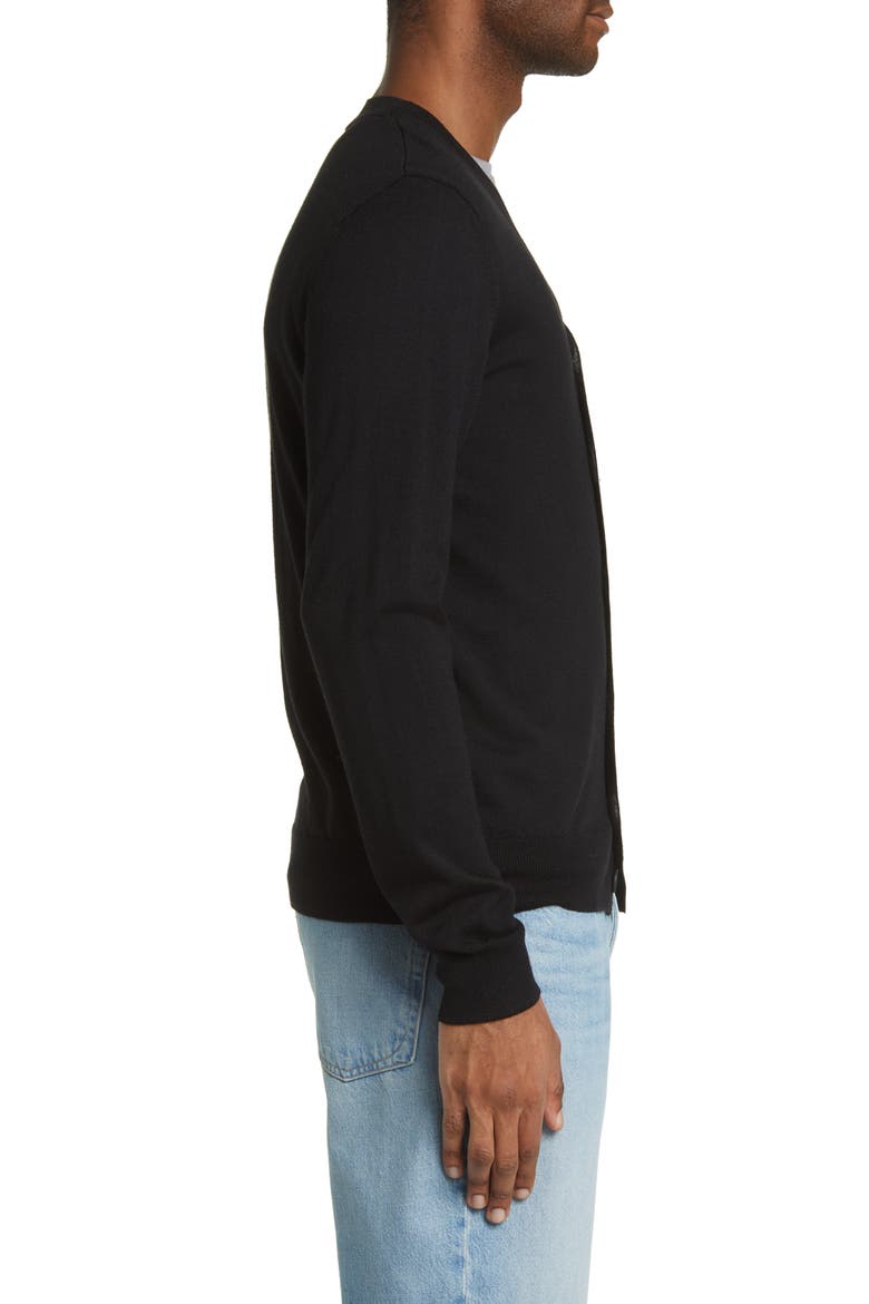 Samuel Merino Wool Cardigan, Alternate, color, NOIR